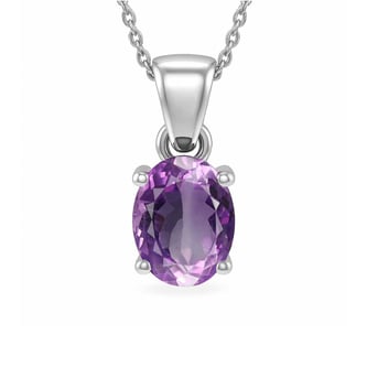 Stunning Sterling Silver Amethyst Stone Pendant