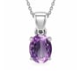 Stunning Sterling Silver Amethyst Stone Pendant