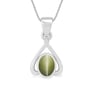 Stunning Sterling Silver Cat's Eye Stone Pendant