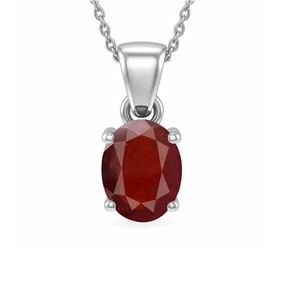 Stunning Sterling Silver Hessonite Gomed Stone Pendant