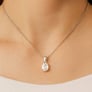 Stunning Sterling Silver Zircon Stone Pendant
