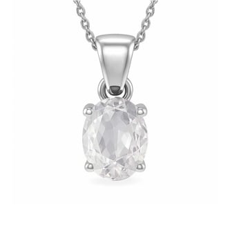 Stunning Sterling Silver Zircon Stone Pendant