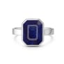 Stylish 925 Sterling Silver Blue Sapphire For Female