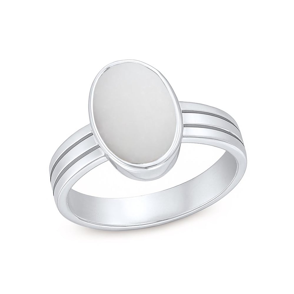 Stylish 925 Sterling Silver Opal Gemstone Ring For Female