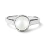 Stylish 925 Sterling Silver Pearl Gemstone Ring For Female