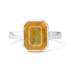 Stylish 925 Sterling Silver Yellow Sapphire For Female