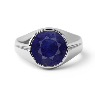 Stylish Blue Sapphire 925 Sterling Silver Ring for Women