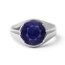 Stylish Blue Sapphire 925 Sterling Silver Ring for Women