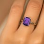 Timeless Amethyst Stone Sterling Silver Ring for Women