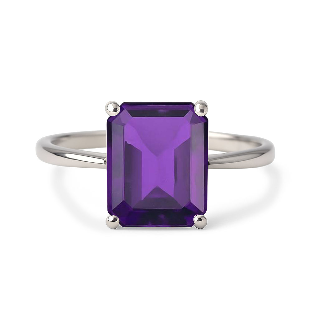 Timeless Amethyst Stone Sterling Silver Ring for Women