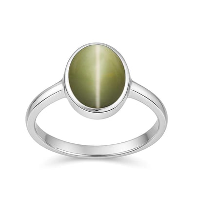 Timeless Cat's Eye Stone Sterling Silver Ring for Women