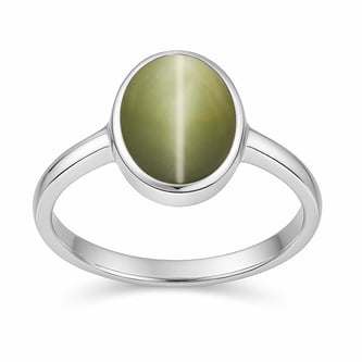 Timeless Cat's Eye Stone Sterling Silver Ring for Women