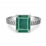 Timeless Emerald Stone Sterling Silver Ring for Women