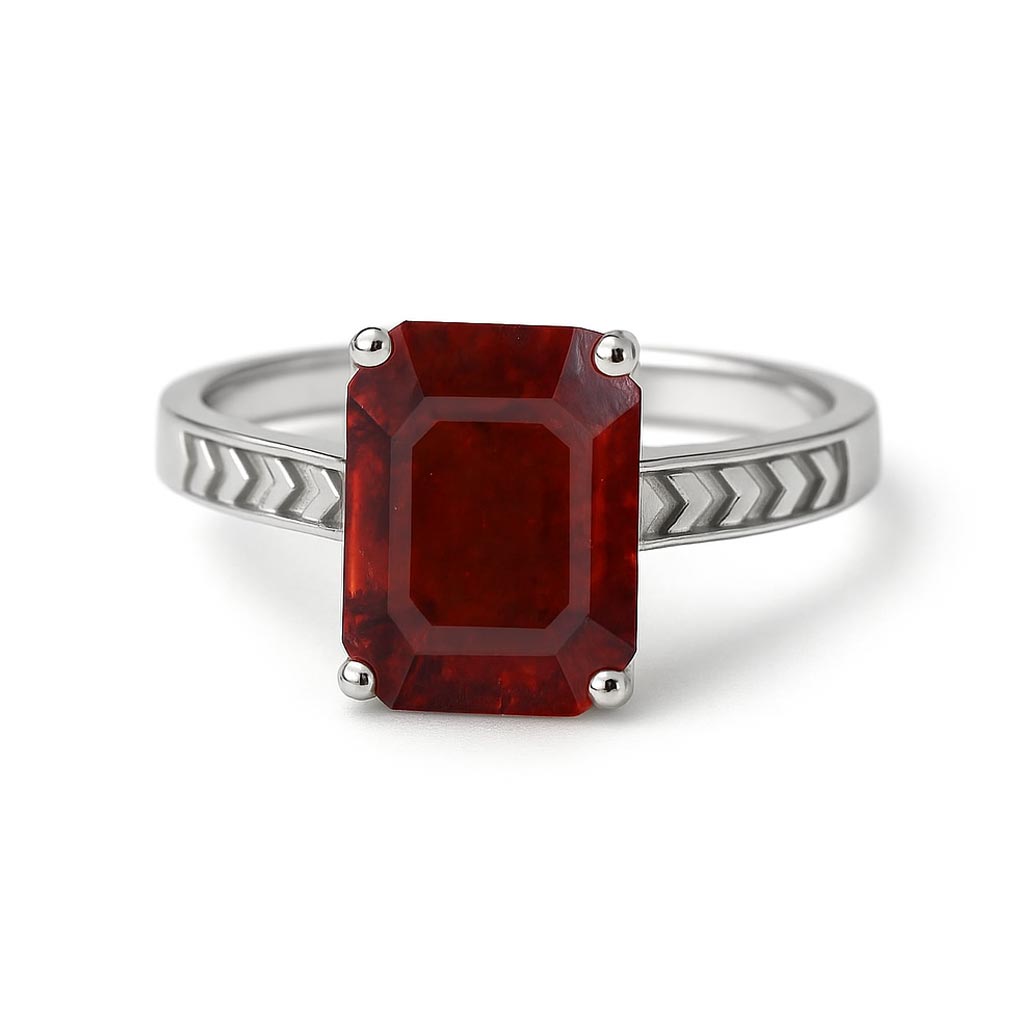 Timeless Hessonite Gomed Stone Sterling Silver Ring for Women