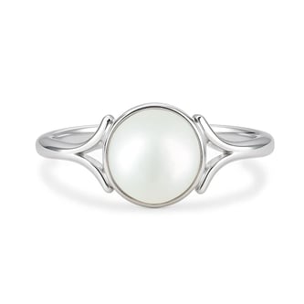 Timeless Pearl Stone Sterling Silver Ring for Women