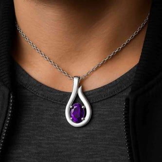 Timeless Sterling Silver Amethyst Pendant