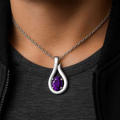 Timeless Sterling Silver Amethyst Pendant