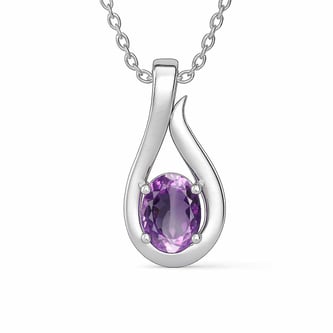 Timeless Sterling Silver Amethyst Pendant