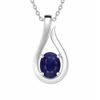 Timeless Sterling Silver Blue Sapphire Pendant