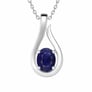 Timeless Sterling Silver Blue Sapphire Pendant