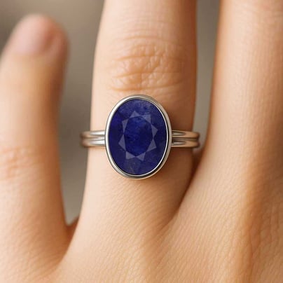 Timeless Sterling Silver Blue Sapphire Women’s Ring