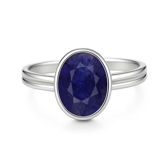 Timeless Sterling Silver Blue Sapphire Women’s Ring