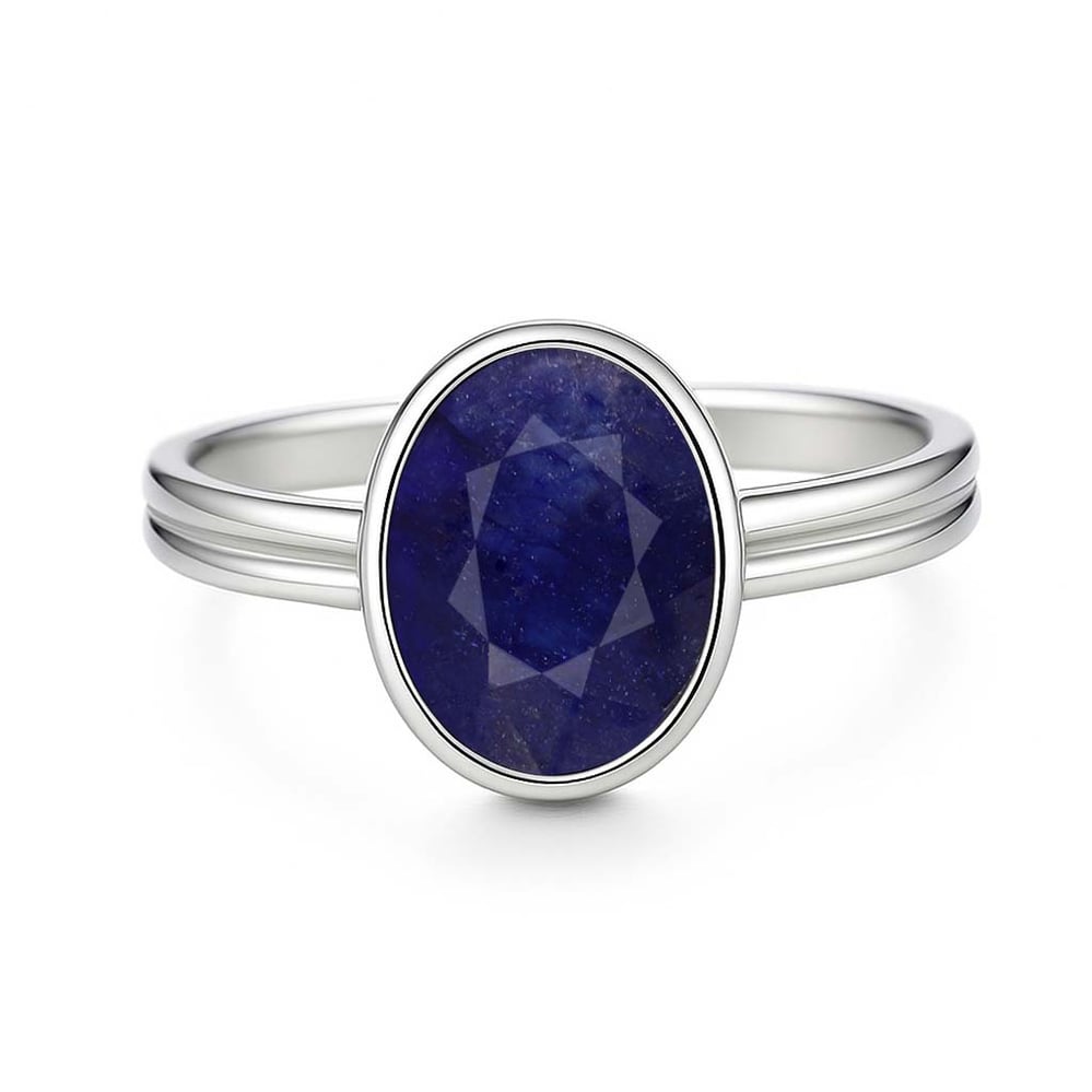 Timeless Sterling Silver Blue Sapphire Women’s Ring