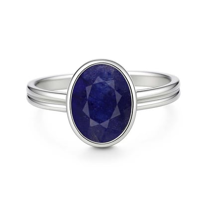 Timeless Sterling Silver Blue Sapphire Women’s Ring