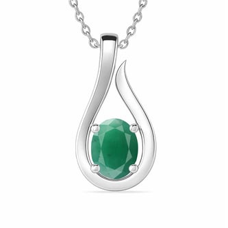 Timeless Sterling Silver Emerald Pendant