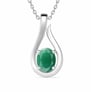Timeless Sterling Silver Emerald Pendant