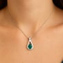 Timeless Sterling Silver Emerald Pendant