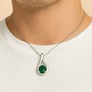 Timeless Sterling Silver Emerald Pendant