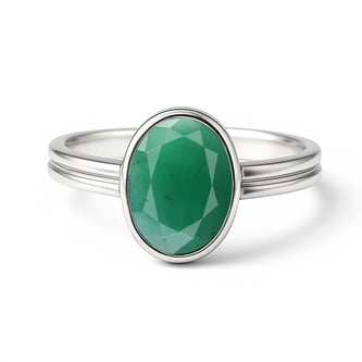 Timeless Sterling Silver Emerald Women’s Ring