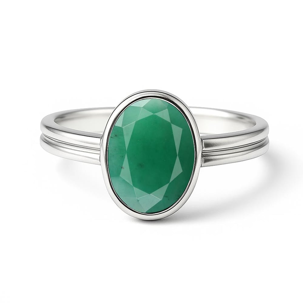 Timeless Sterling Silver Emerald Women’s Ring