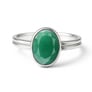 Timeless Sterling Silver Emerald Women’s Ring