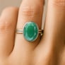 Timeless Sterling Silver Emerald Women’s Ring