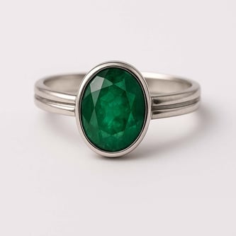 Timeless Sterling Silver Emerald Women’s Ring