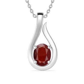 Timeless Sterling Silver Hessonite Gomed Pendant