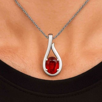 Timeless Sterling Silver Hessonite Gomed Pendant