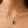 Timeless Sterling Silver Hessonite Gomed Pendant