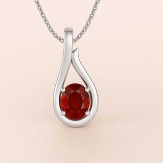 Timeless Sterling Silver Hessonite Gomed Pendant