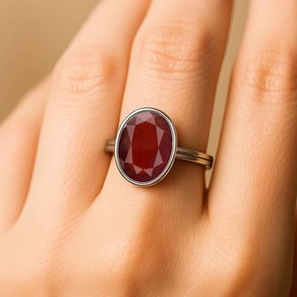 Timeless Sterling Silver Hessonite Gomed Women’s Ring