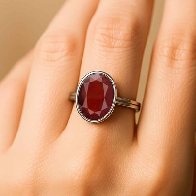 Timeless Sterling Silver Hessonite Gomed Women’s Ring
