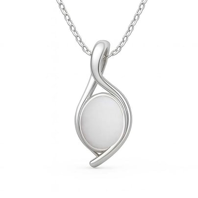 Timeless Sterling Silver Opal Stone Pendant