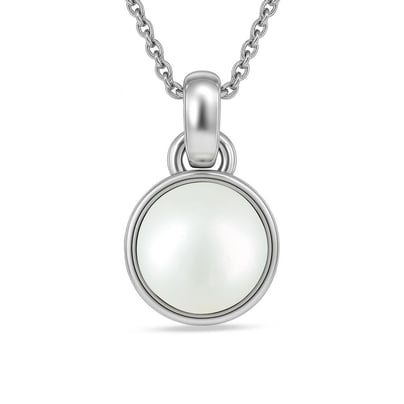 Timeless Sterling Silver Pearl Pendant