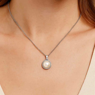 Timeless Sterling Silver Pearl Pendant