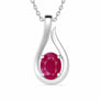 Timeless Sterling Silver Ruby Pendant