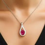 Timeless Sterling Silver Ruby Pendant