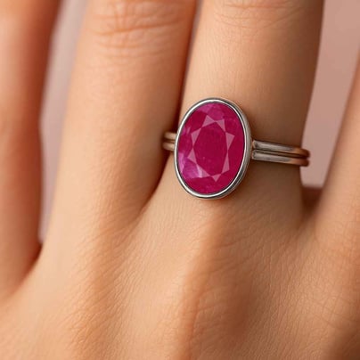 Timeless Sterling Silver Ruby Women’s Ring