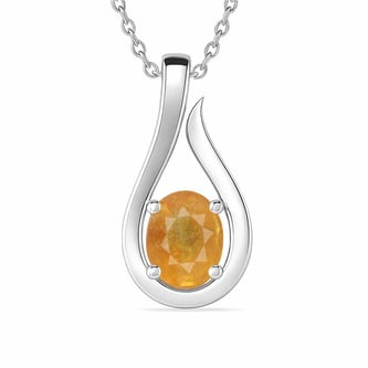 Timeless Sterling Silver Yellow Sapphire Pendant